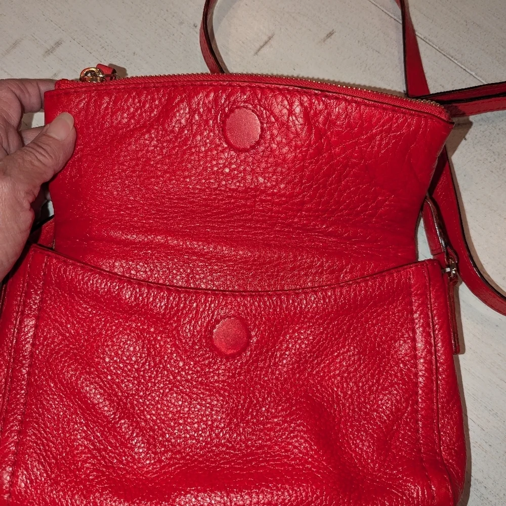 Kate Spade Red Leather Crossbody EUC
